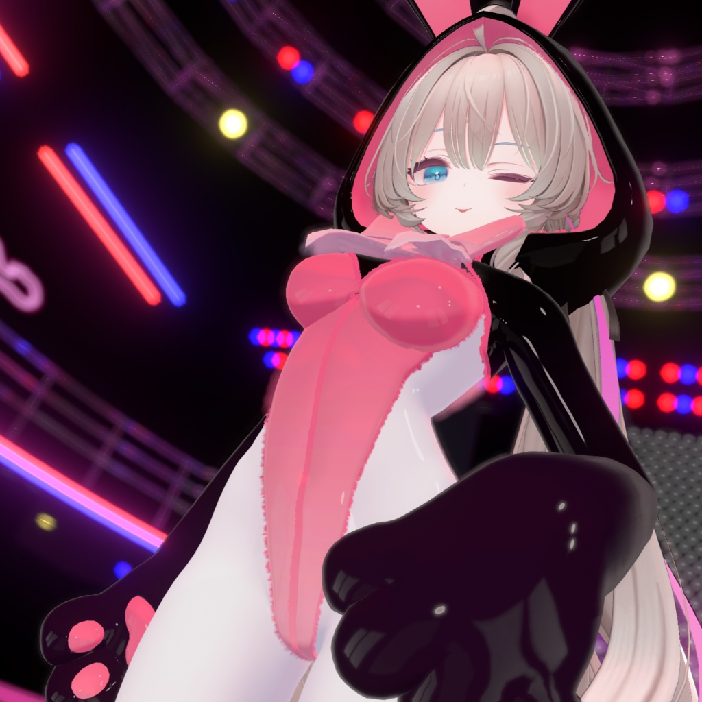 【VRChat向け肉球バニーパーカー】PuniBunnyParker【複数アバター対応】