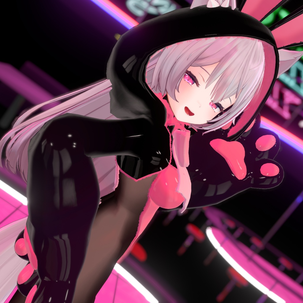 【VRChat向け肉球バニーパーカー】PuniBunnyParker【複数アバター対応】