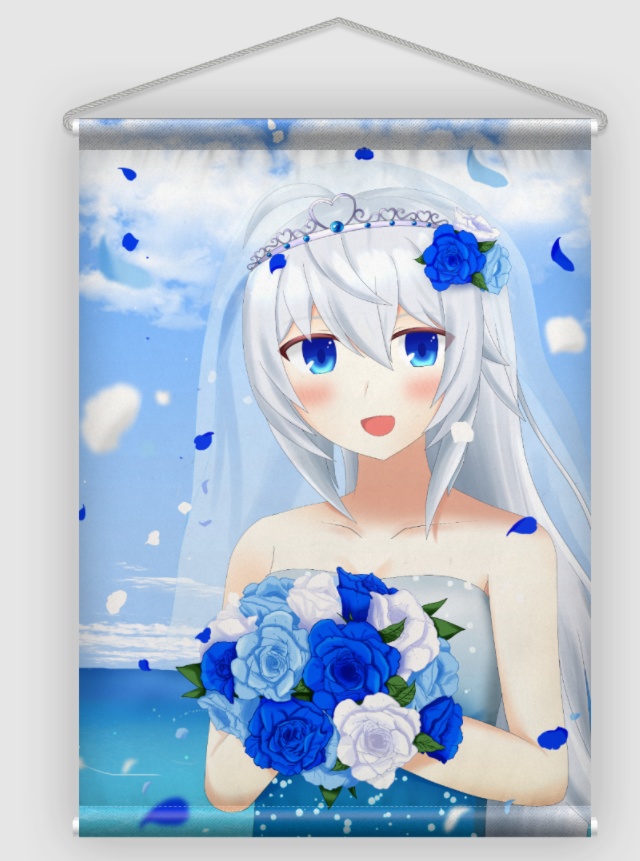 【数量限定】白リアちゃんウェディングドレスB2タペストリー