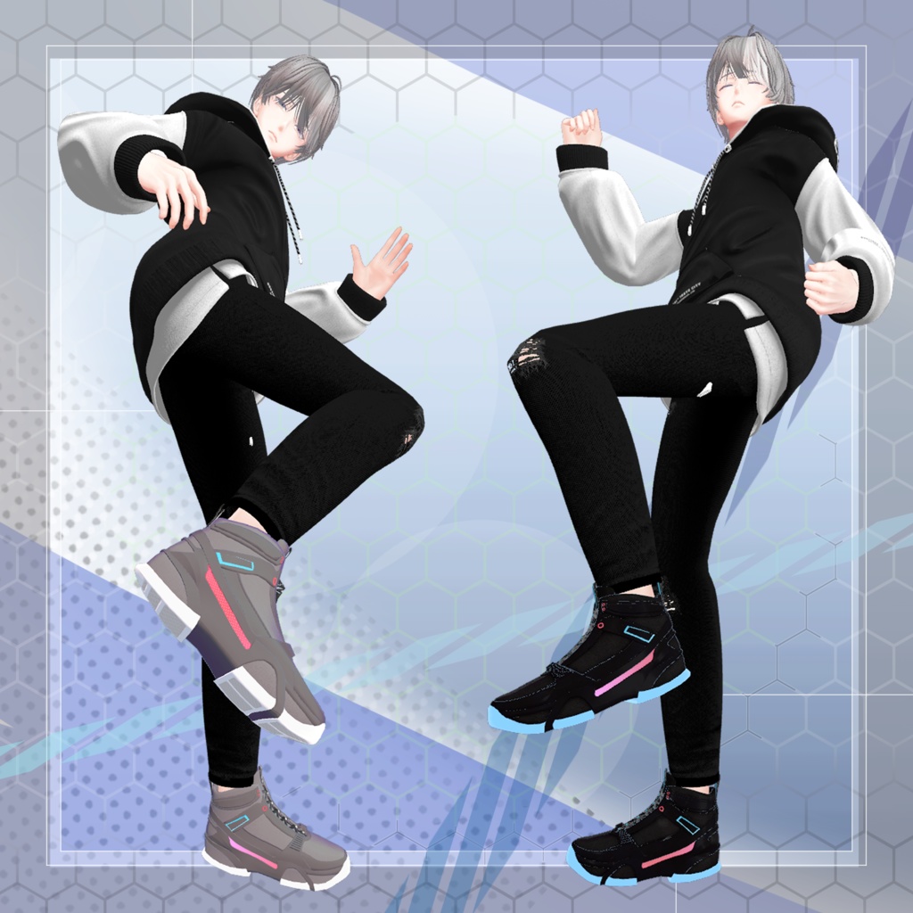 【VRChat想定】NEON STRIDE SHOES