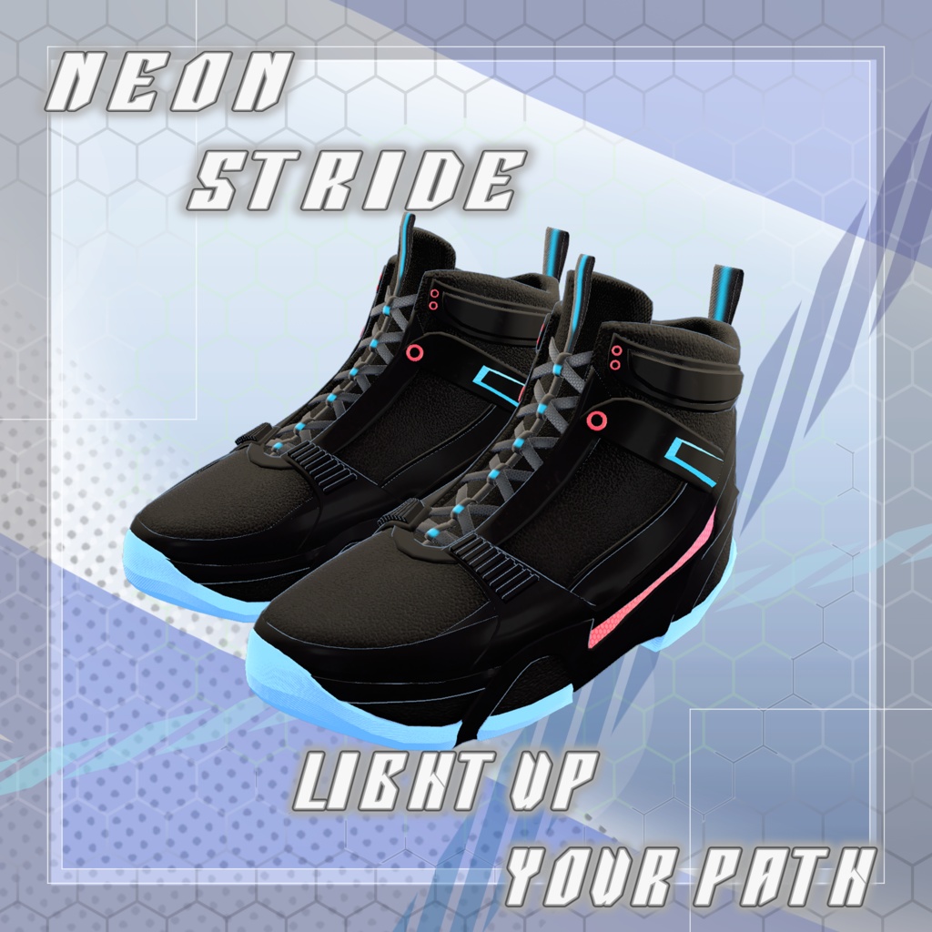 【VRChat想定】NEON STRIDE SHOES
