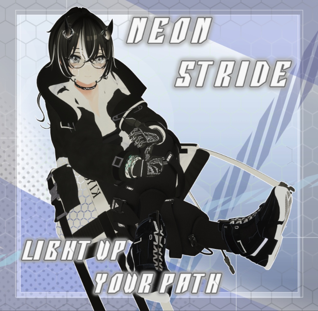 【VRChat想定】NEON STRIDE SHOES