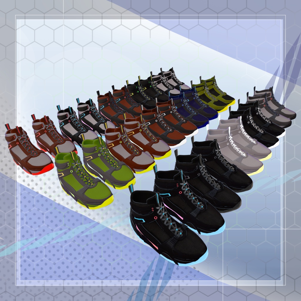 【VRChat想定】NEON STRIDE SHOES