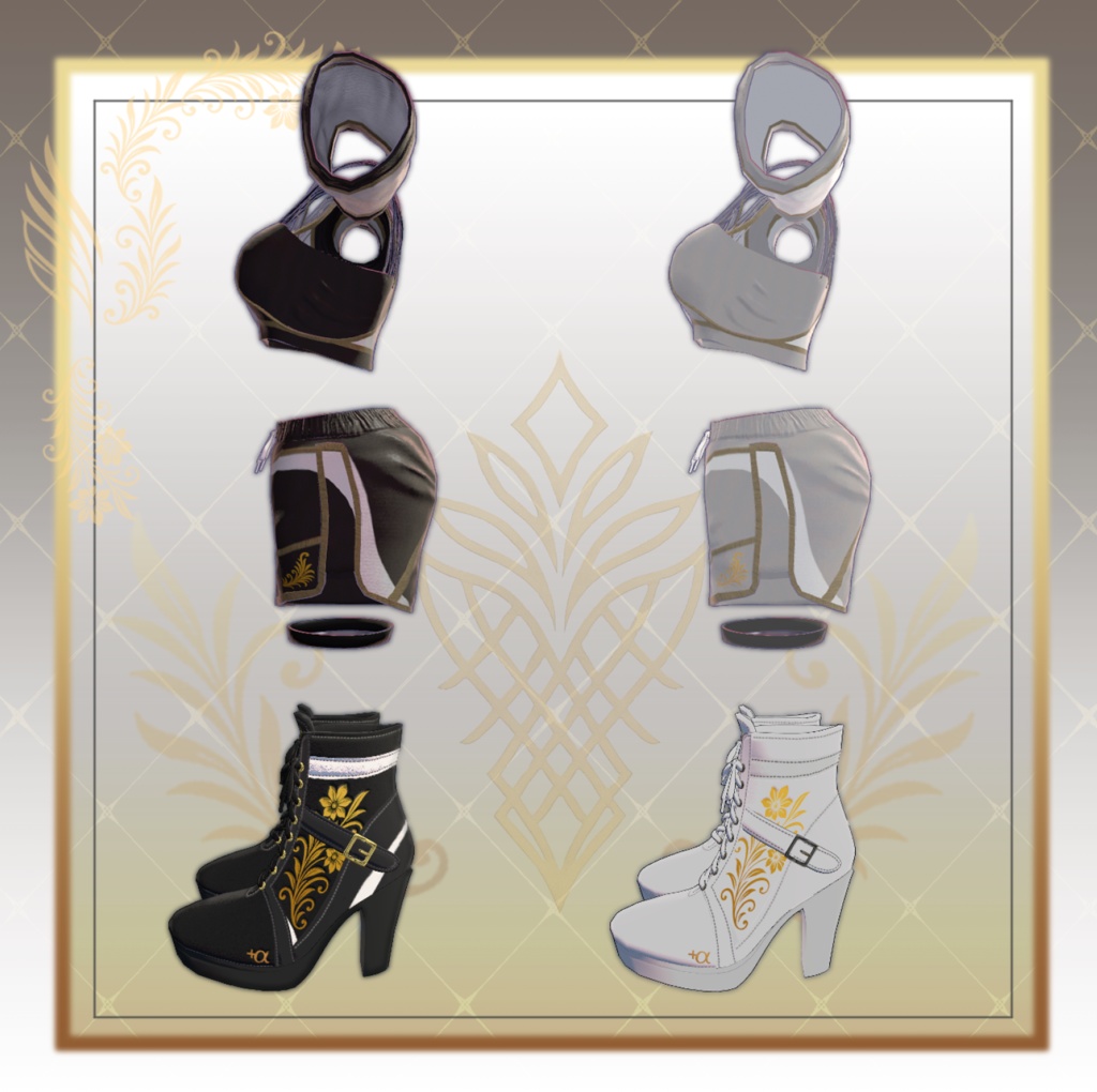 【12アバター対応】Onyx Edge 【VRC】