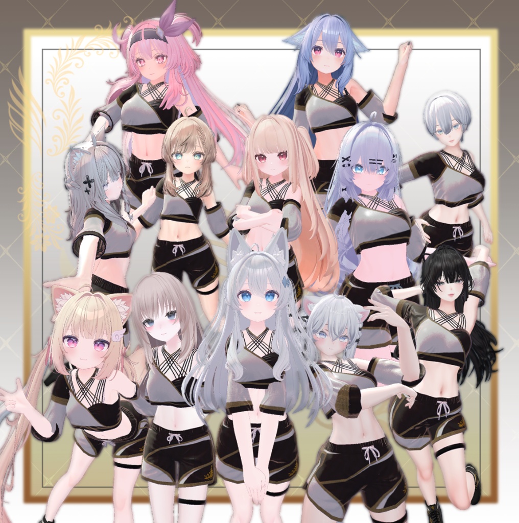 【12アバター対応】Onyx Edge 【VRC】