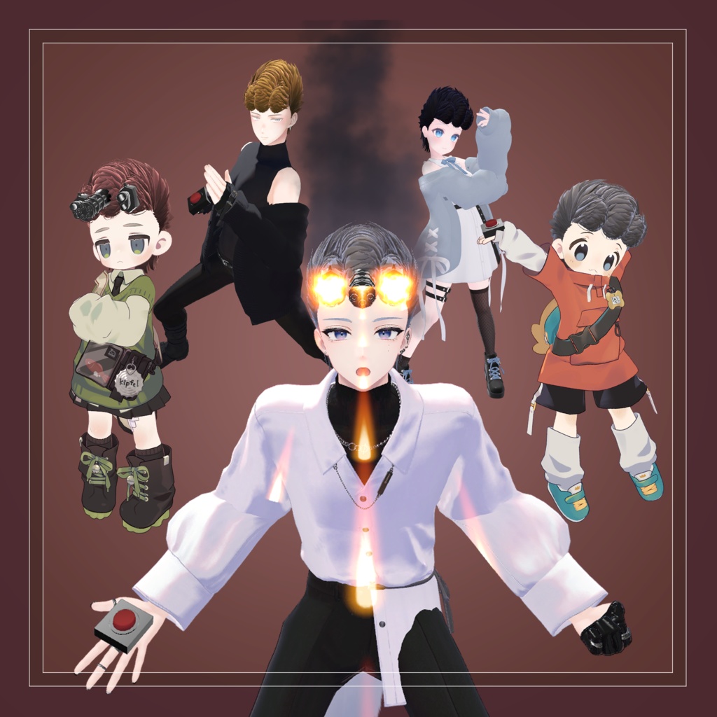 【9アバター対応】ThreebulletRigent -尖りまくりーぜんと【VRC想定】