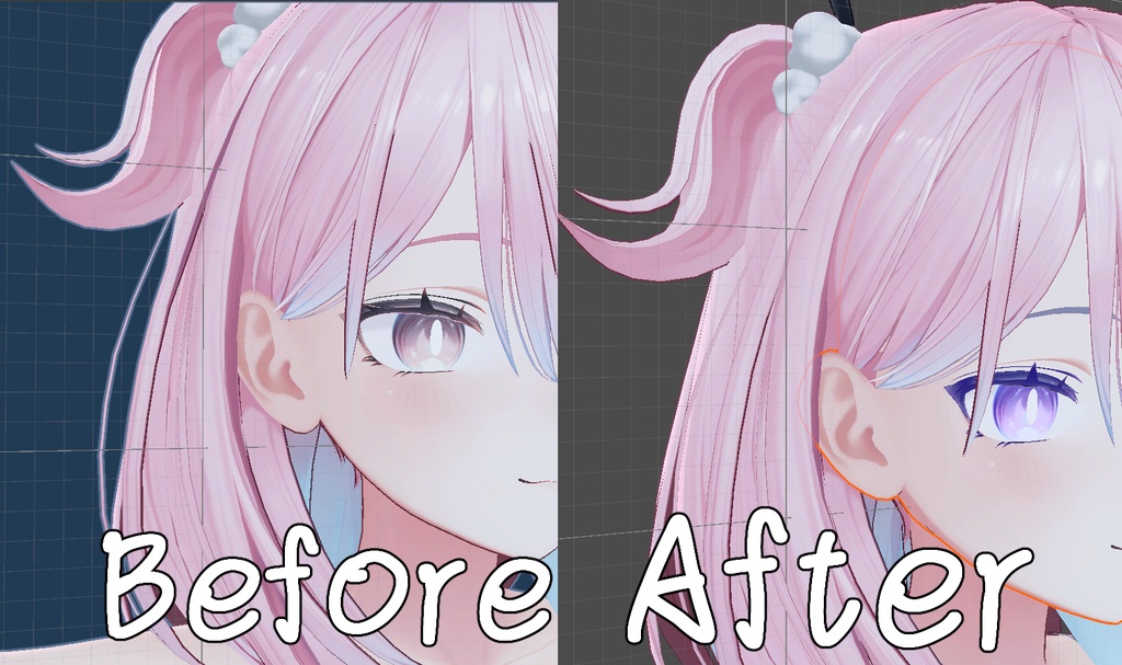 ゆうぎりちゃんの目とかまゆげとかを簡単にUnityで色変更する用マスクセット