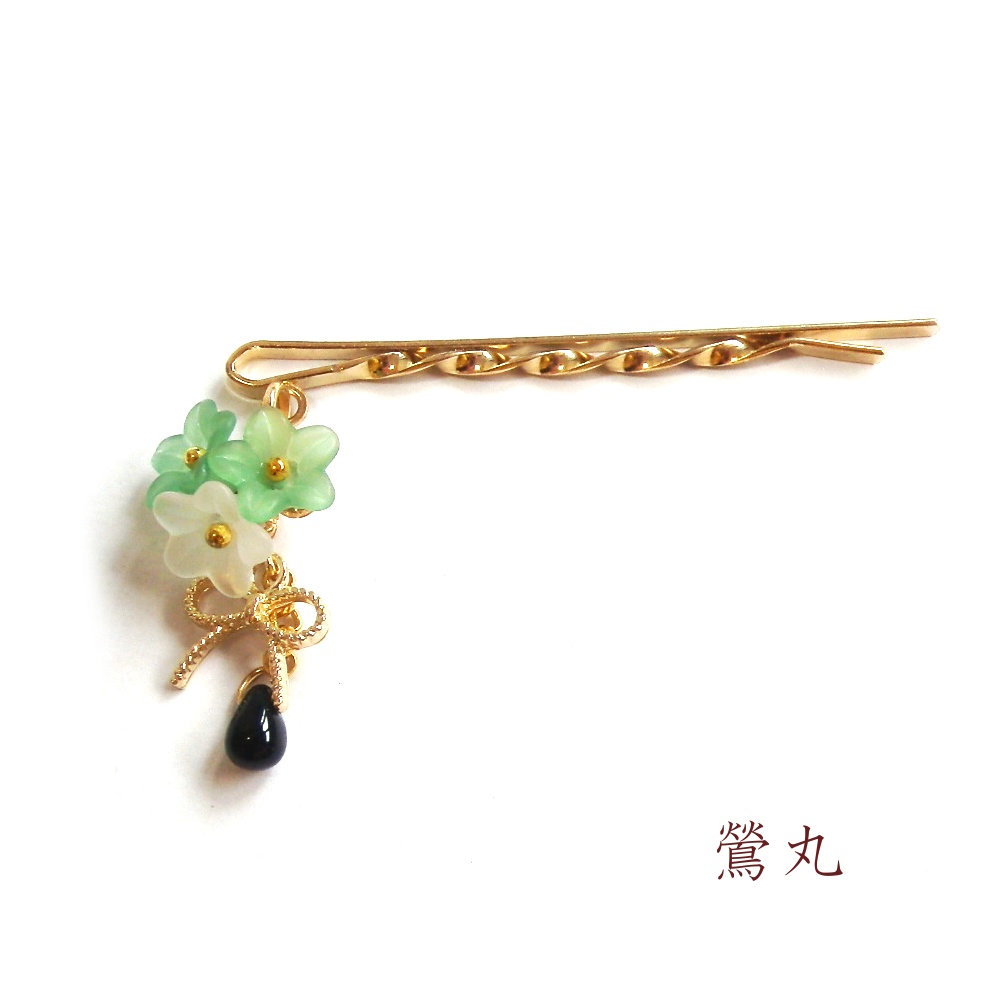 公開中 刀剣乱舞 古備前 大包平 鶯丸 イメージ フラワー ドロップ ヘアピン きみに花束を。