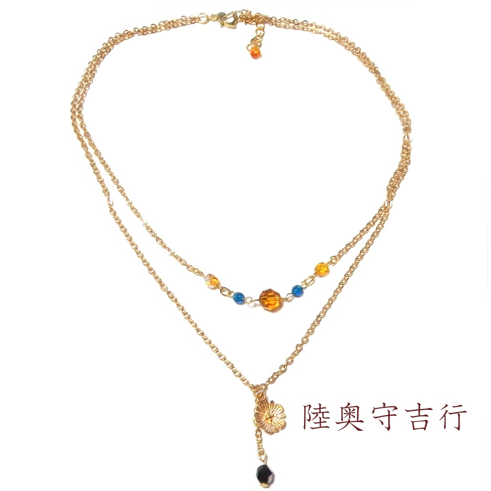 刀剣乱舞 初期刀 山姥切国広 加州清光 歌仙兼定 陸奥守吉行 蜂須賀虎徹 イメージ スワロフスキー 2連 ネックレス