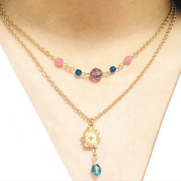 刀剣乱舞 初期刀 山姥切国広 加州清光 歌仙兼定 陸奥守吉行 蜂須賀虎徹 イメージ スワロフスキー 2連 ネックレス