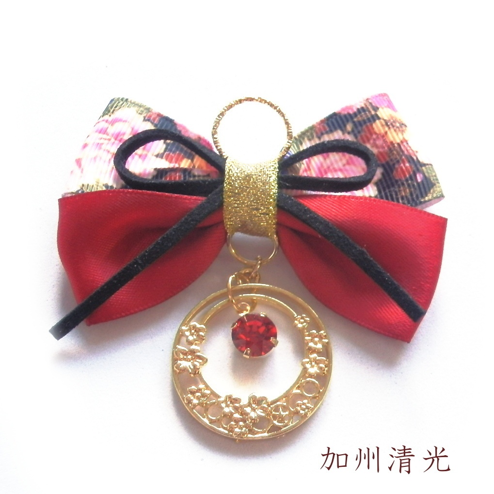 刀剣乱舞 初期刀 山姥切国広 加州清光 歌仙兼定 陸奥守吉行 蜂須賀虎徹  イメージ スワロフスキー 和風 リボン バッグチャーム