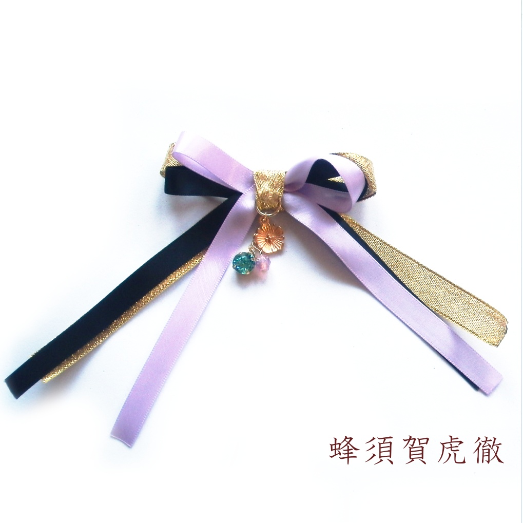 刀剣乱舞 初期刀 山姥切国広 加州清光 歌仙兼定 陸奥守吉行 蜂須賀虎徹 イメージ スワロフスキー さくら リボン ポニーフック ヘアゴム