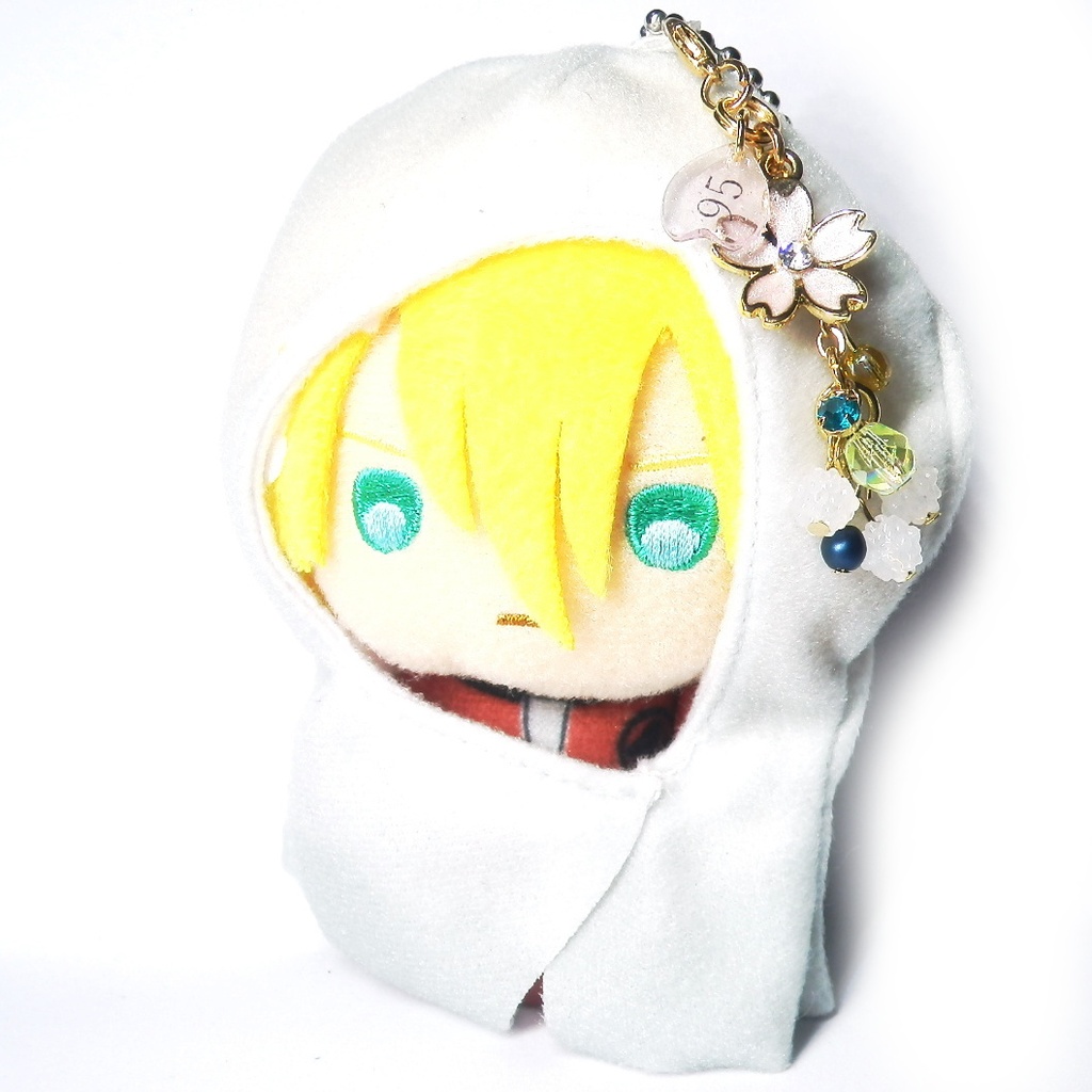 刀剣乱舞 源氏 髭切 膝丸 イメージ 根兵糖 こんぺいとう 白 さくら ストラップ キーホルダー