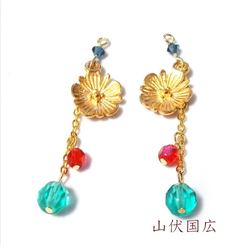 刀剣乱舞 国広三兄弟 山姥切国広 堀川国広 山伏国広 イメージ さくら ロングチェーン ピアス イヤリング ネックレス