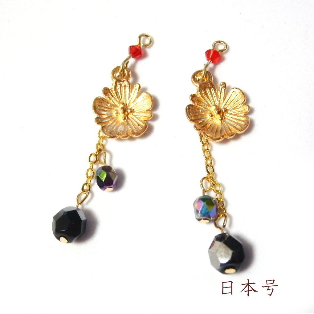 刀剣乱舞 三名槍 御手杵 日本号 蜻蛉切 イメージ さくら ロングチェーン ピアス イヤリング ネックレス