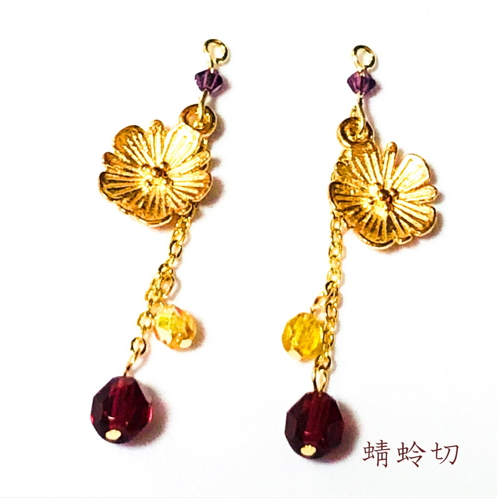 刀剣乱舞 三名槍 御手杵 日本号 蜻蛉切 イメージ さくら ロングチェーン ピアス イヤリング ネックレス