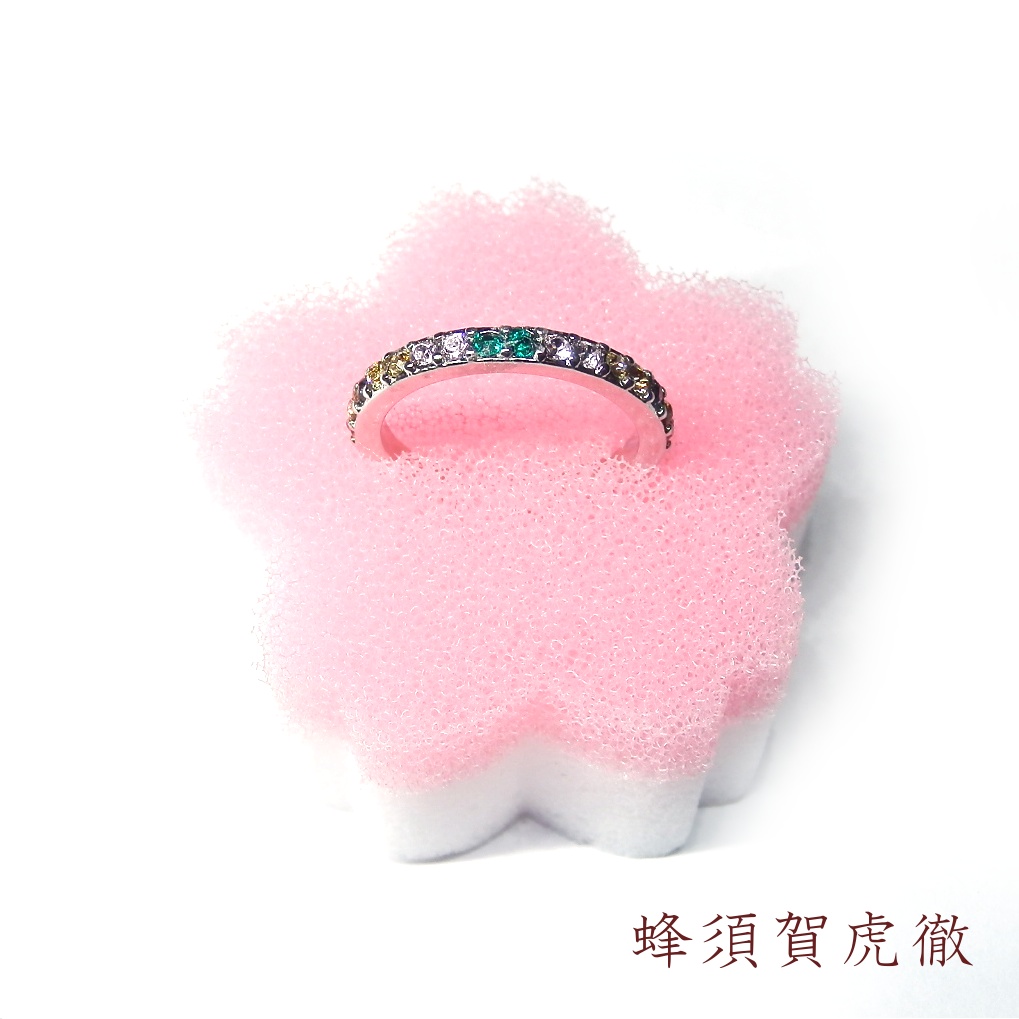 刀剣乱舞 誓約(うけい)の結び 初期刀 沖田・土方組 兼定 イメージ スワロフスキー リング 指輪