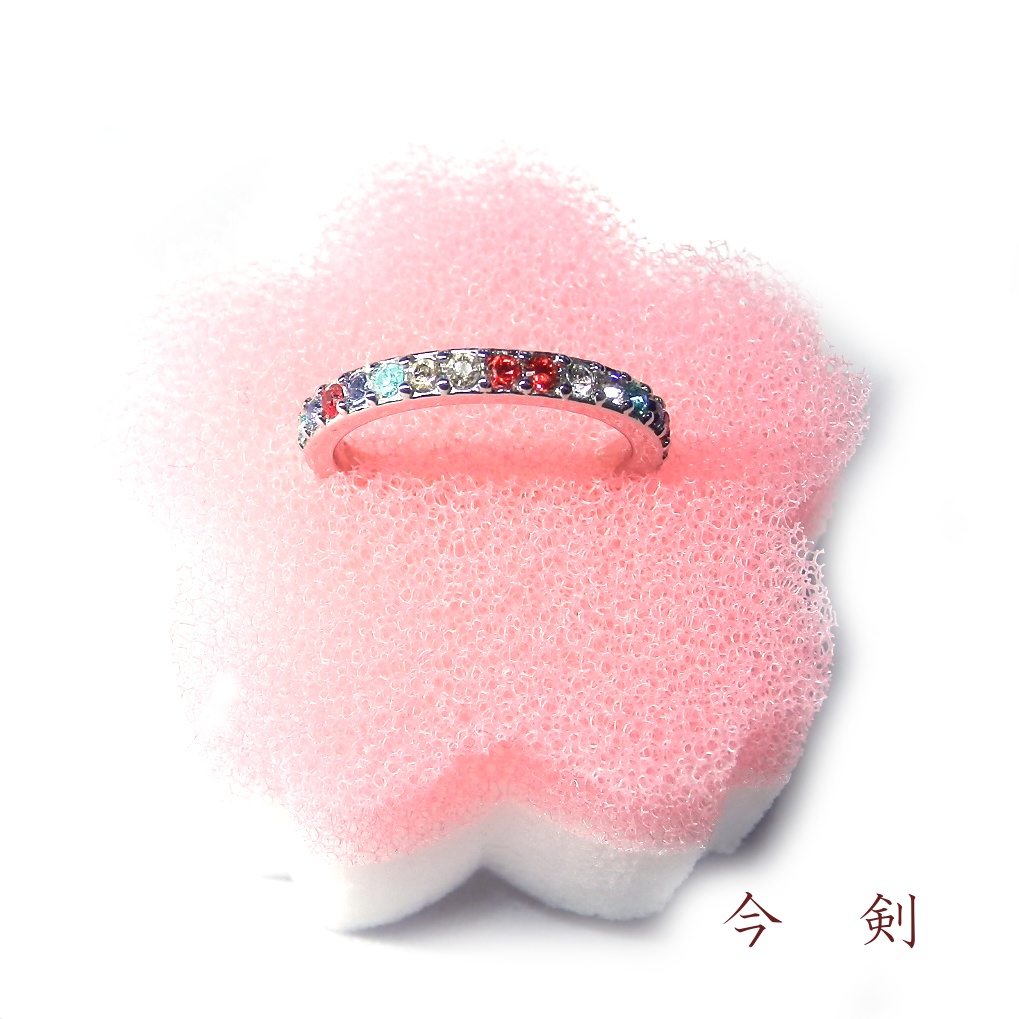 刀剣乱舞 誓約(うけい)の結び 三条 三日月宗近 小狐丸 石切丸 今剣 岩融 イメージ スワロフスキー リング 指輪