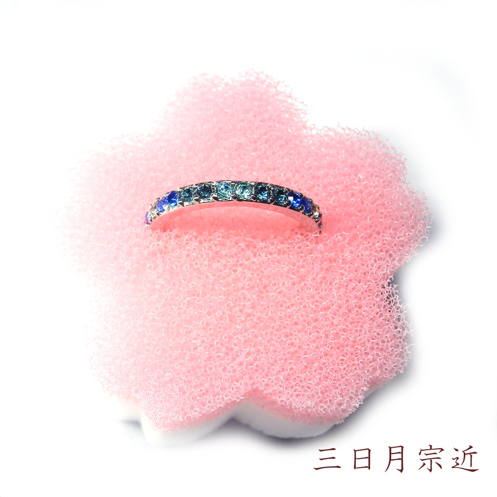 刀剣乱舞 誓約(うけい)の結び 三条 三日月宗近 小狐丸 石切丸 今剣 岩融 イメージ スワロフスキー リング 指輪