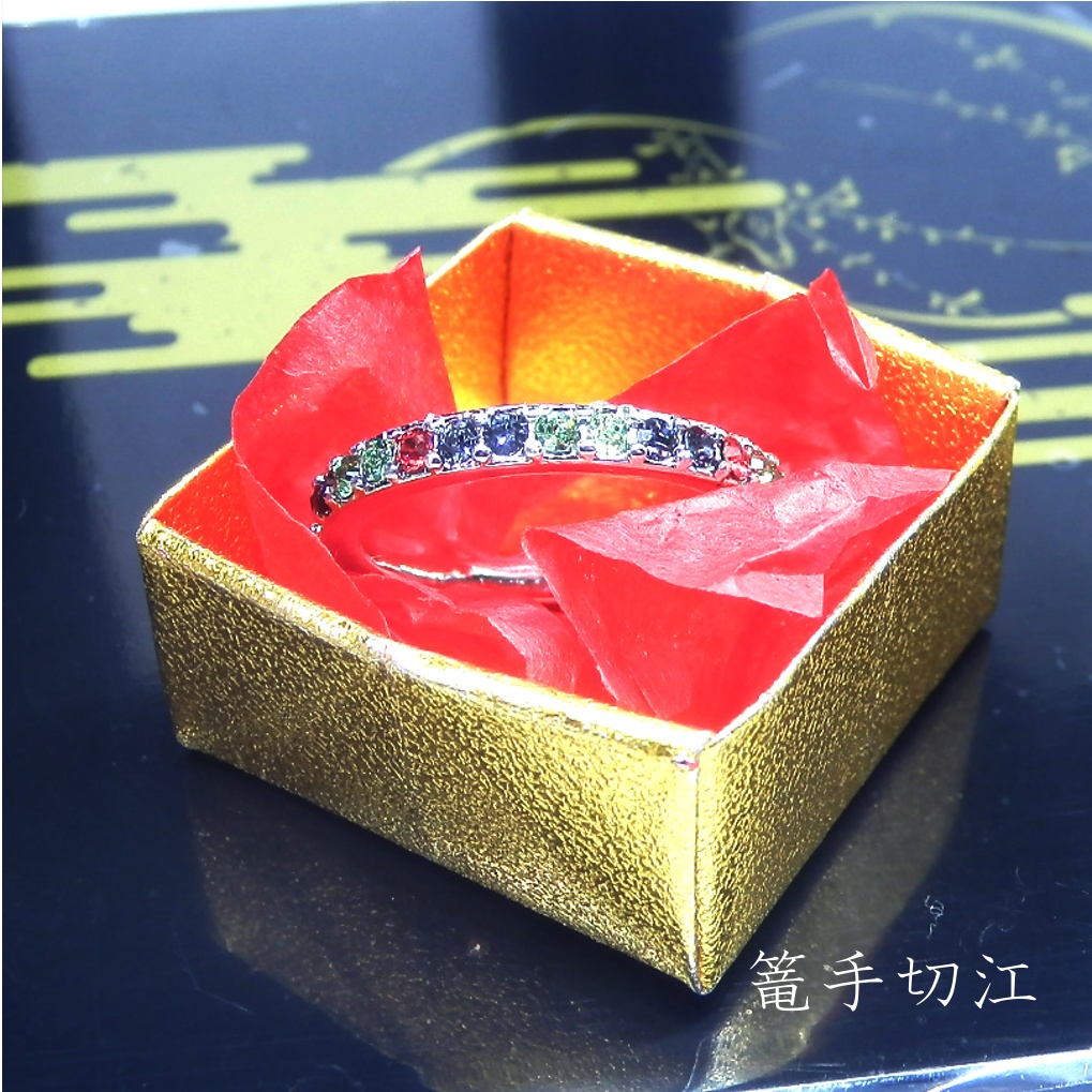 刀剣乱舞 誓約(うけい)の結び 江 篭手切江 豊前江 桑名江 松井江 五月雨江 村雲江 イメージ スワロフスキー リング 指輪