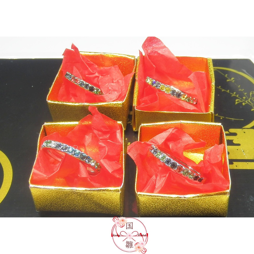 刀剣乱舞 誓約(うけい)の結び 江 篭手切江 豊前江 桑名江 松井江 五月雨江 村雲江 イメージ スワロフスキー リング 指輪