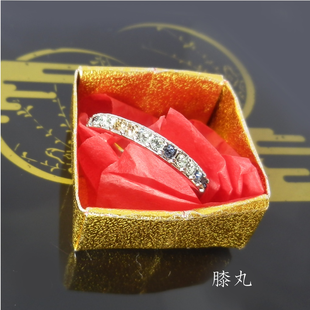 刀剣乱舞 誓約(うけい)の結び 源氏 髭切 膝丸 イメージ スワロフスキー リング 指輪