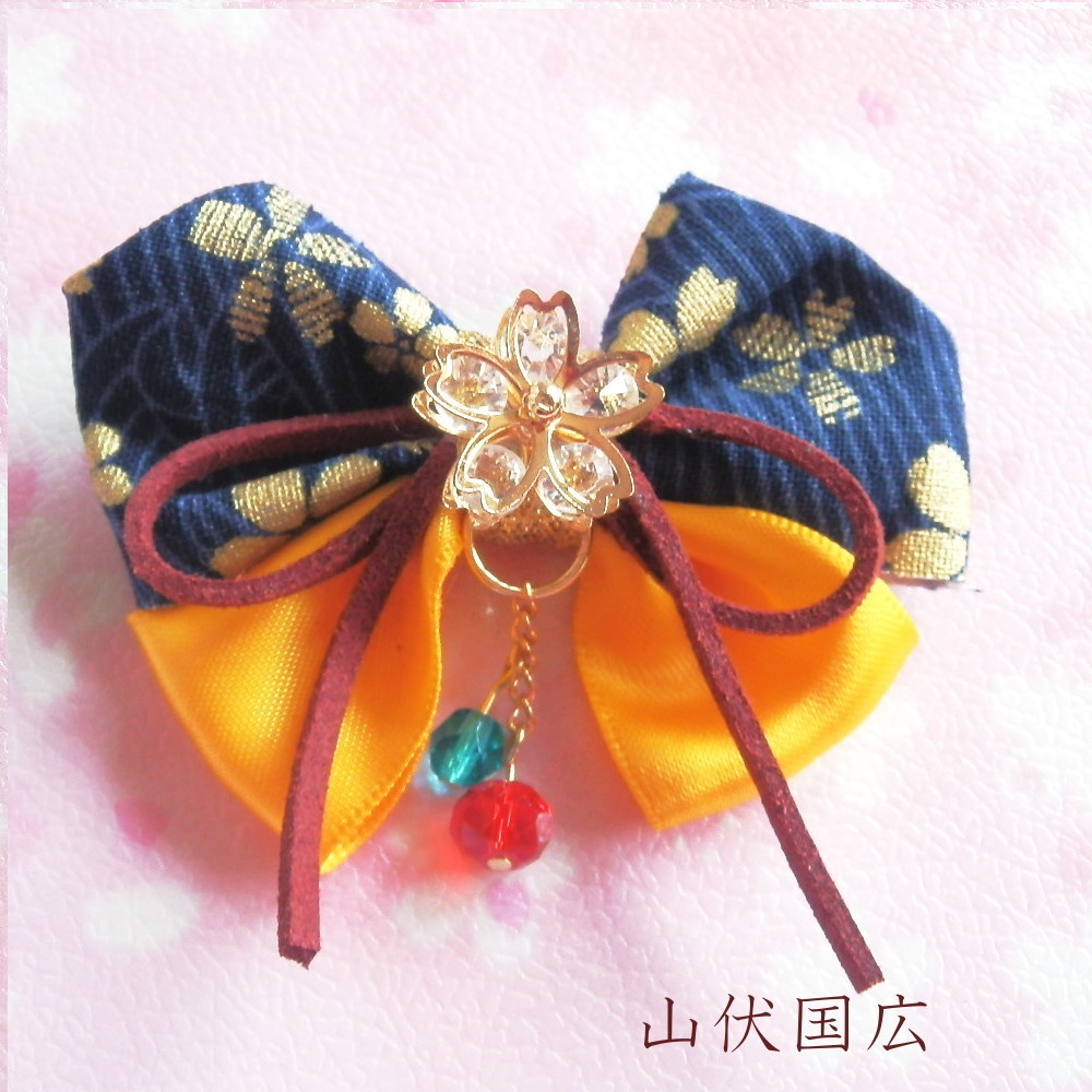 刀剣乱舞 国広三兄弟 山姥切国広・極 堀川国広 山伏国広 イメージ さくらのかけら ヘアアクセサリー 和風 ヘアクリップ ヘアゴム