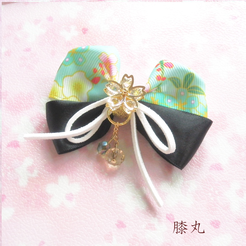 刀剣乱舞 源氏 髭切 膝丸 イメージ さくらのかけら ヘアアクセサリー 和風 ヘアクリップ ヘアゴム