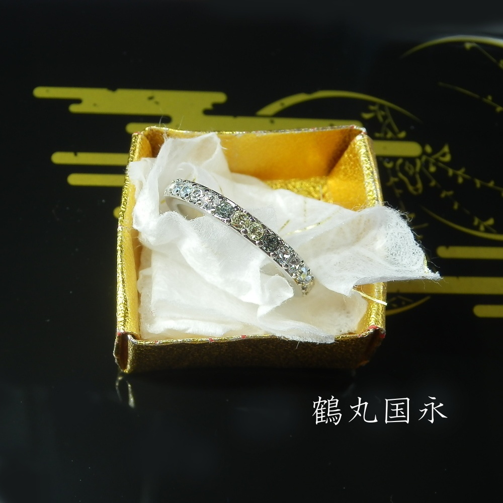 刀剣乱舞 誓約(うけい)の結び 織田組 伊達組 へし切長谷部 薬研藤四郎 不動行光 鶴丸国永 燭台切光忠 大倶利伽羅 太鼓鐘貞宗 イメージ スワロフスキー リング 指輪