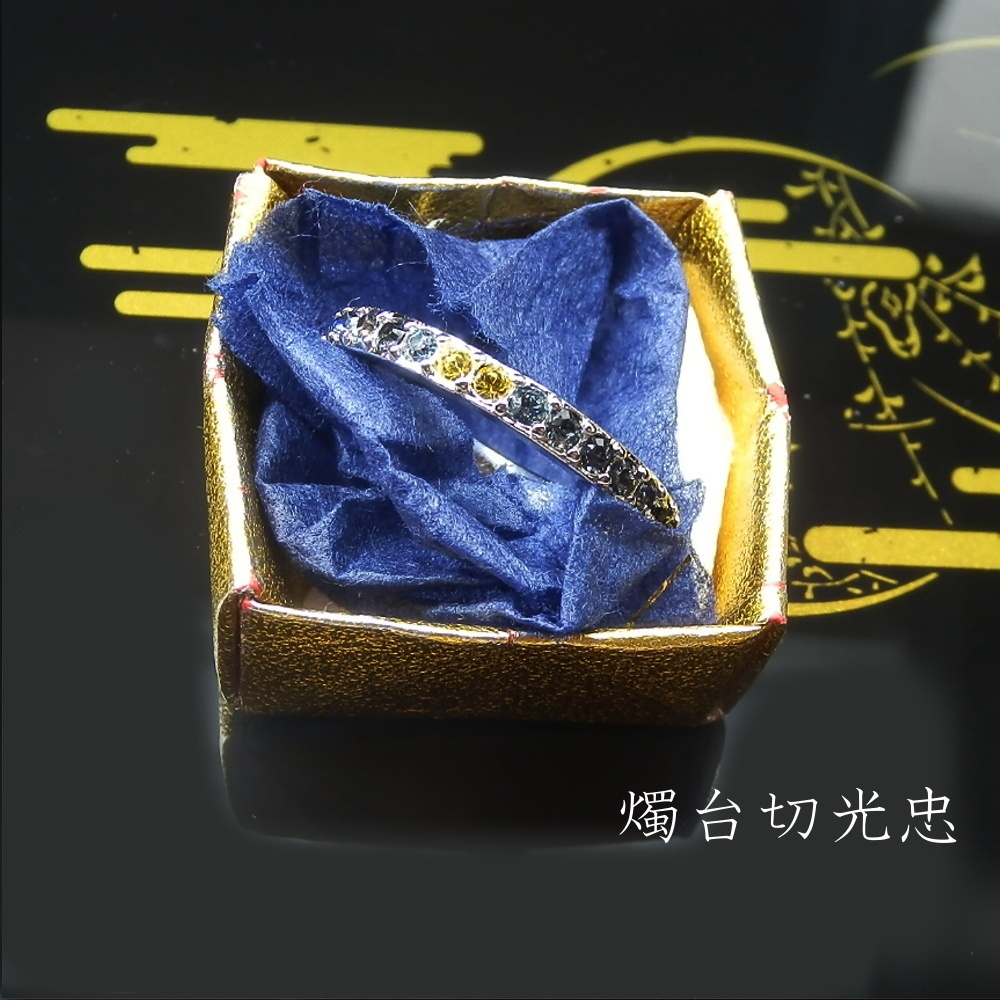 刀剣乱舞 誓約(うけい)の結び 織田組 伊達組 へし切長谷部 薬研藤四郎 不動行光 鶴丸国永 燭台切光忠 大倶利伽羅 太鼓鐘貞宗 イメージ スワロフスキー リング 指輪