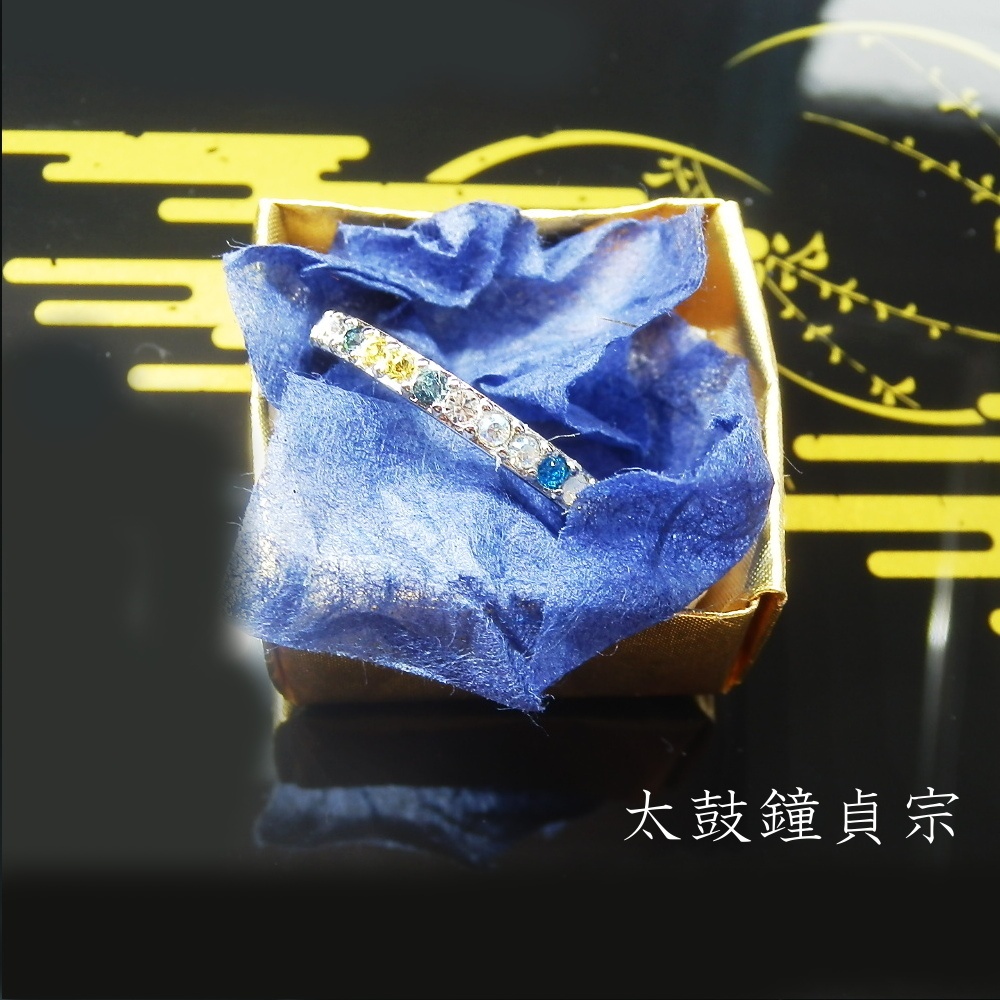 刀剣乱舞 誓約(うけい)の結び 織田組 伊達組 へし切長谷部 薬研藤四郎 不動行光 鶴丸国永 燭台切光忠 大倶利伽羅 太鼓鐘貞宗 イメージ スワロフスキー リング 指輪