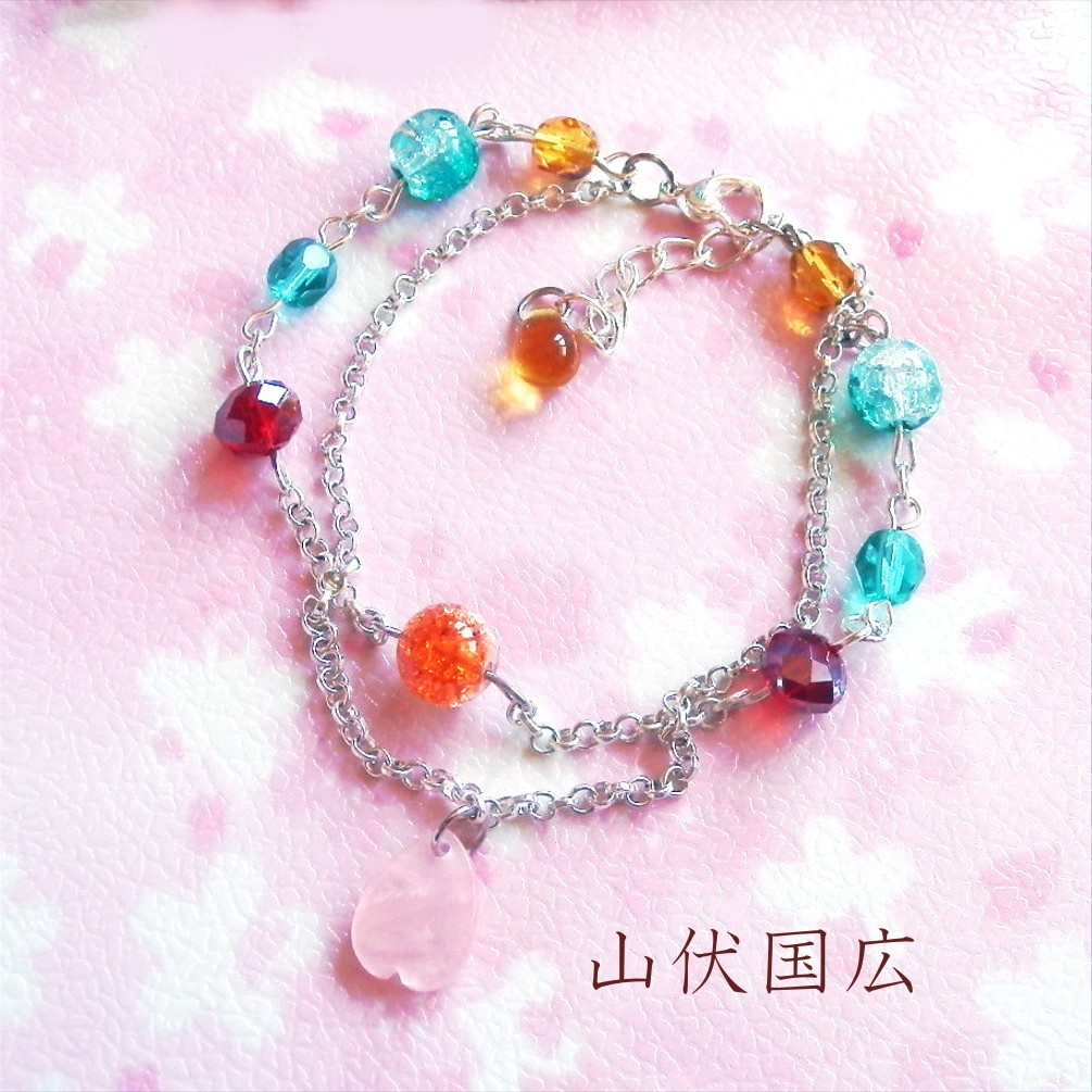 刀剣乱舞 国広三兄弟 山姥切国広 堀川国広 山伏国広 イメージ 刀氷に花びら 二連 ブレスレット