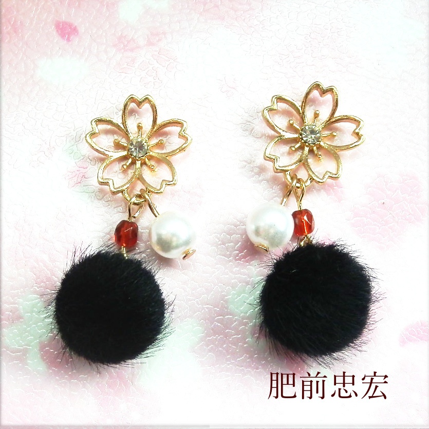 刀剣乱舞 肥前忠宏 水心子正秀 源清麿 イメージ さくらふわふわ ピアス イヤリング ネックレス