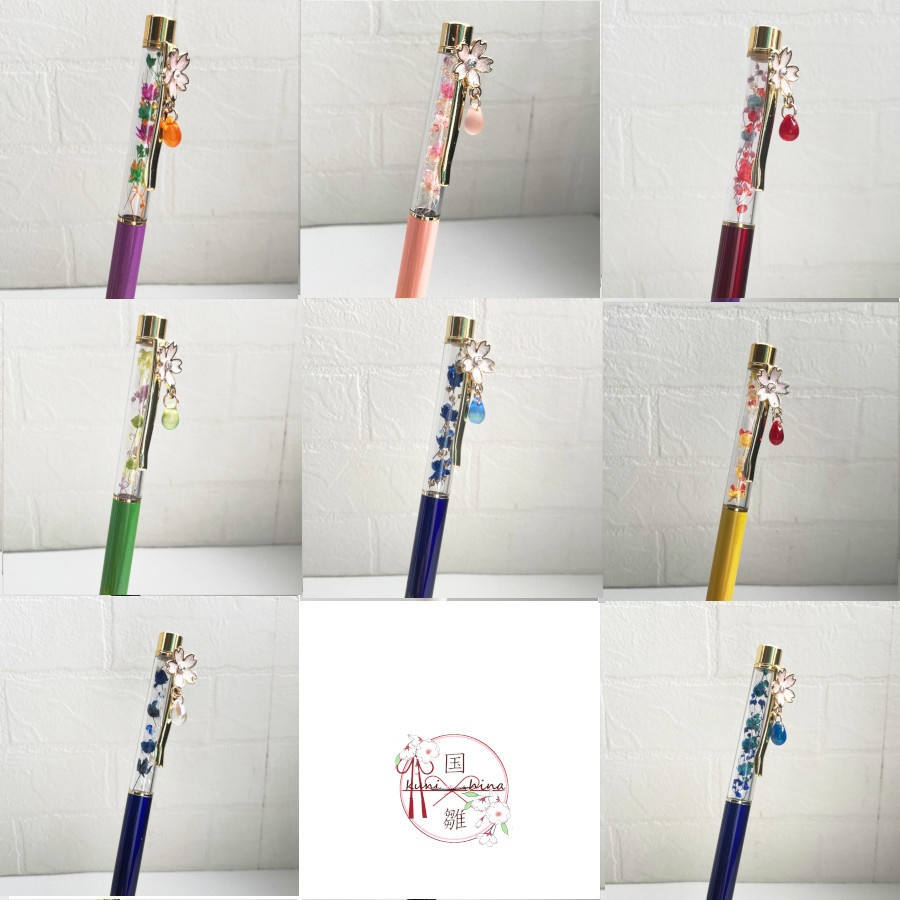 刀剣乱舞 三条 源氏 青江 三日月宗近 小狐丸 石切丸 今剣 岩融 髭切 膝丸 にっかり青江 数珠丸恒次 刀花水宮 さくらぺん ハーバリウム ボールペン 替芯付き