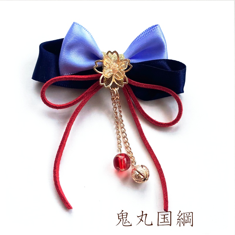 刀剣乱舞 粟田口 一期一振 乱藤四郎 五虎退 白山吉光 信濃藤四郎 鬼丸国綱 薙刀 巴形薙刀 静型薙刀 イメージ 蝶りぼん飾りだま ヘアアクセサリー 和風 ヘアクリップ ヘアゴム ポニーフック