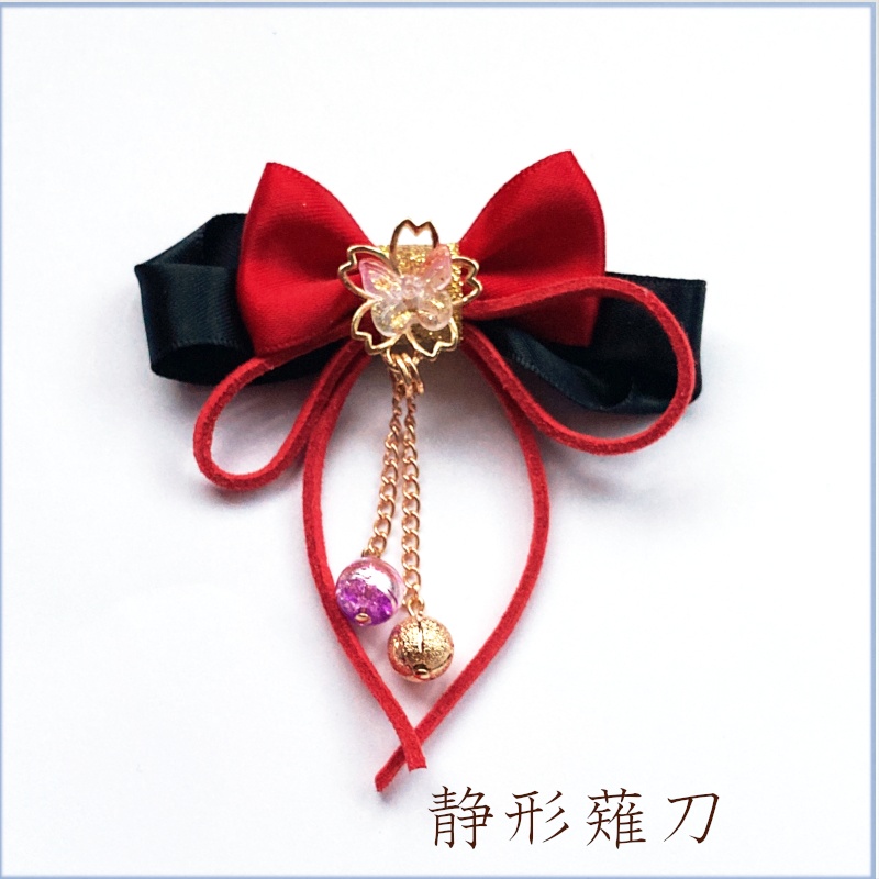 刀剣乱舞 粟田口 一期一振 乱藤四郎 五虎退 白山吉光 信濃藤四郎 鬼丸国綱 薙刀 巴形薙刀 静型薙刀 イメージ 蝶りぼん飾りだま ヘアアクセサリー 和風 ヘアクリップ ヘアゴム ポニーフック