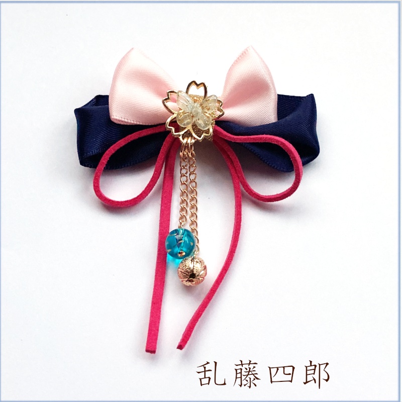 刀剣乱舞 粟田口 一期一振 乱藤四郎 五虎退 白山吉光 信濃藤四郎 鬼丸国綱 薙刀 巴形薙刀 静型薙刀 イメージ 蝶りぼん飾りだま ヘアアクセサリー 和風 ヘアクリップ ヘアゴム ポニーフック