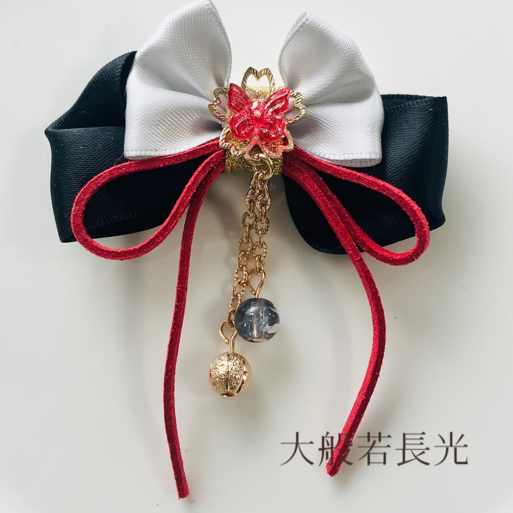 刀剣乱舞 織田組 薬研藤四郎 へし切長谷部 伊達組 鶴丸国永 燭台切光忠 大倶利伽羅 太鼓鐘貞宗 イメージ 蝶りぼん飾りだま ヘアアクセサリー 和風 ヘアクリップ ヘアゴム ポニーフック