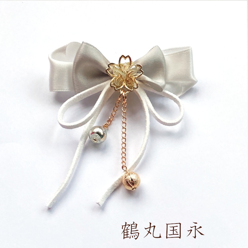 刀剣乱舞 織田組 薬研藤四郎 へし切長谷部 伊達組 鶴丸国永 燭台切光忠 大倶利伽羅 太鼓鐘貞宗 イメージ 蝶りぼん飾りだま ヘアアクセサリー 和風 ヘアクリップ ヘアゴム ポニーフック