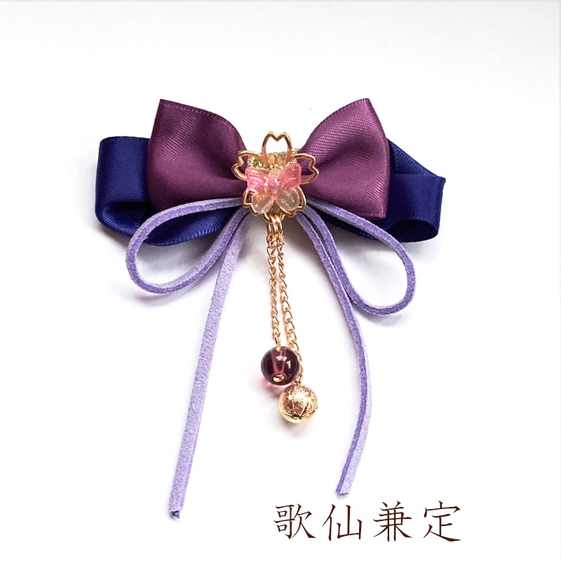 刀剣乱舞 堀川派 沖田・土方組 初期刀 山姥切国広 山伏国広 堀川国広 和泉守兼定 大和守安定 加州清光 陸奥守吉行 歌仙兼定 蜂須賀虎徹 イメージ 蝶りぼん飾りだま ヘアアクセサリー 和風 ヘアクリップ ヘアゴム ポニーフック