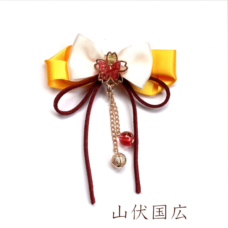 刀剣乱舞 堀川派 沖田・土方組 初期刀 山姥切国広 山伏国広 堀川国広 和泉守兼定 大和守安定 加州清光 陸奥守吉行 歌仙兼定 蜂須賀虎徹 イメージ 蝶りぼん飾りだま ヘアアクセサリー 和風 ヘアクリップ ヘアゴム ポニーフック