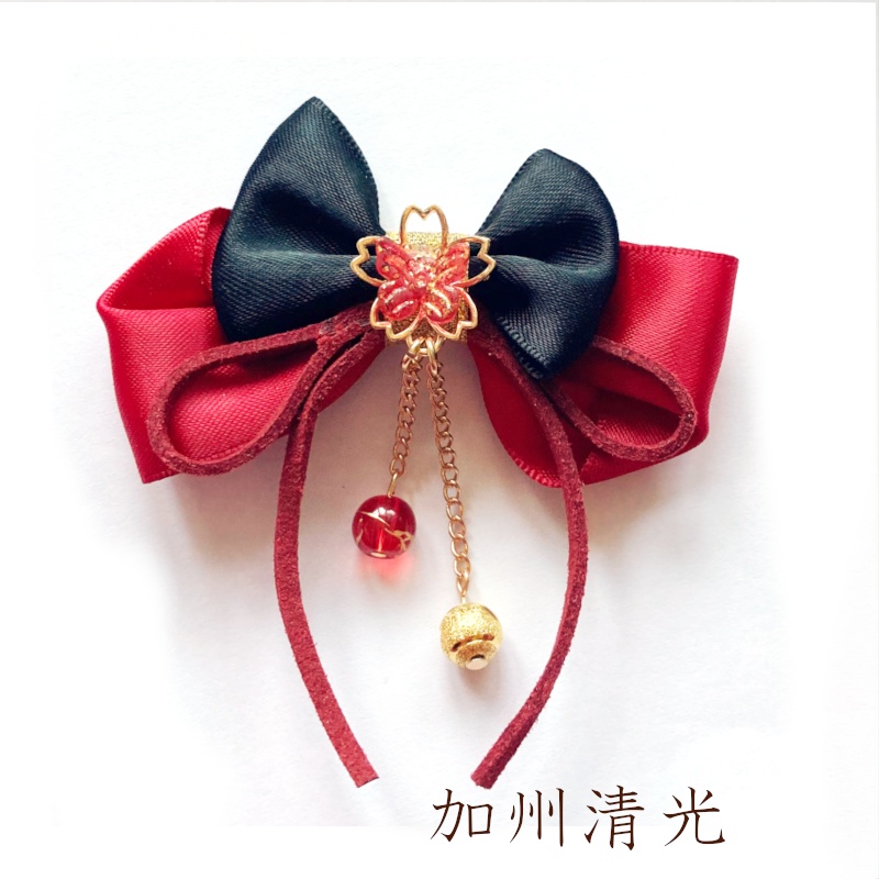 刀剣乱舞 堀川派 沖田・土方組 初期刀 山姥切国広 山伏国広 堀川国広 和泉守兼定 大和守安定 加州清光 陸奥守吉行 歌仙兼定 蜂須賀虎徹 イメージ 蝶りぼん飾りだま ヘアアクセサリー 和風 ヘアクリップ ヘアゴム ポニーフック