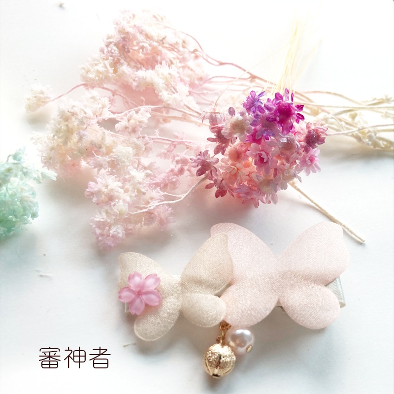 刀剣乱舞 山姥切国広 審神者 イメージ ヘアアクセサリー ふわ蝶さくら ヘアクリップ