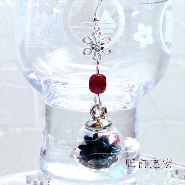 刀剣乱舞 源氏 髭切 膝丸 福岡一文字 南泉一文字 山鳥毛 日光一文字 一文字則宗 姫鶴一文字 肥前忠広 水心子正秀 源 清麿 イメージ 刀花宮 フラワー 片耳ピアス イヤリング ネックレス