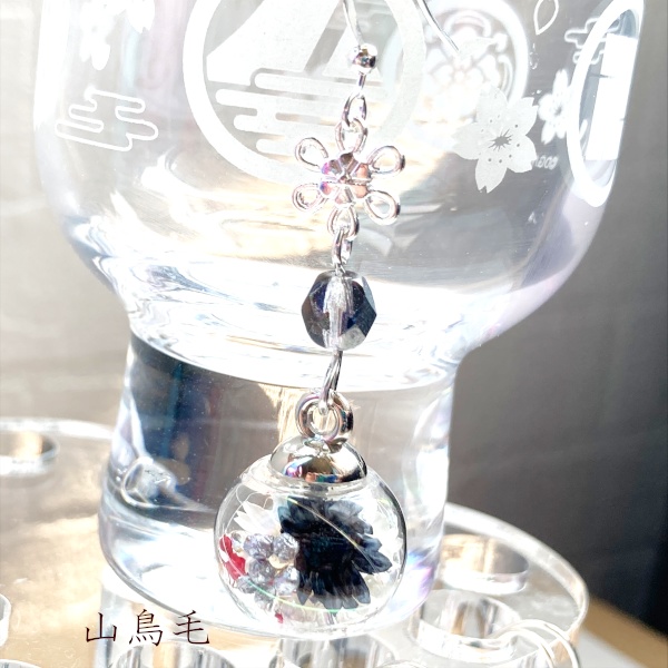 刀剣乱舞 源氏 髭切 膝丸 福岡一文字 南泉一文字 山鳥毛 日光一文字 一文字則宗 姫鶴一文字 肥前忠広 水心子正秀 源 清麿 イメージ 刀花宮 フラワー 片耳ピアス イヤリング ネックレス