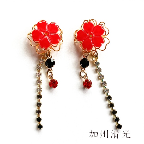 刀剣乱舞  山姥切国広 日光一文字 加州清光 審神者 さくらきらきら ピアス 樹脂ノンホールピアス