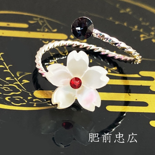 刀剣乱舞 イメージ スワロフスキー リング 指輪 さくらのしるし