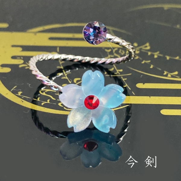 刀剣乱舞 イメージ スワロフスキー リング 指輪 さくらのしるし
