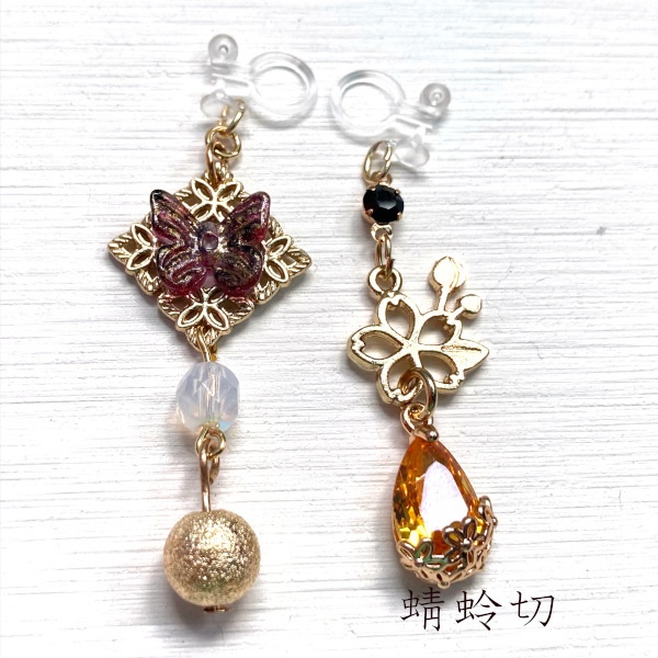 刀剣乱舞 三条 青江 織田組 伊達組 大将組 貞宗 江 来派 三名槍  イメージ アシメ ピアス イヤリング 刀露 樹脂ノンホールピアス