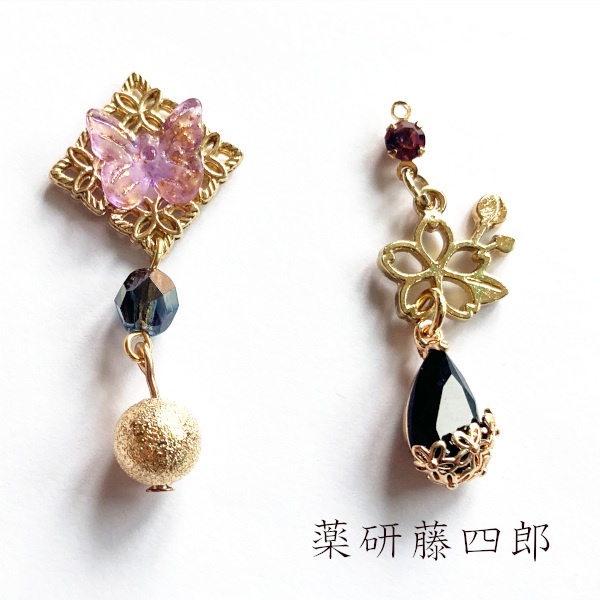 刀剣乱舞 三条 青江 織田組 伊達組 大将組 貞宗 江 来派 三名槍  イメージ アシメ ピアス イヤリング 刀露 樹脂ノンホールピアス